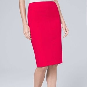 WHITE HOUSE BLACK MARKET Body Perfecting Pencil Skirt Rhubarb SZ 6